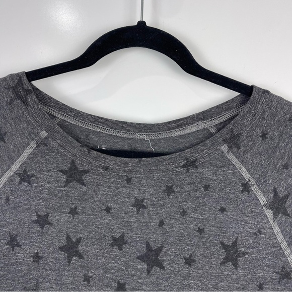 Current/Elliott Long Sleeve Star Printed Shirt Grey/Black Women's Size 1 Small - Picture 6 of 8